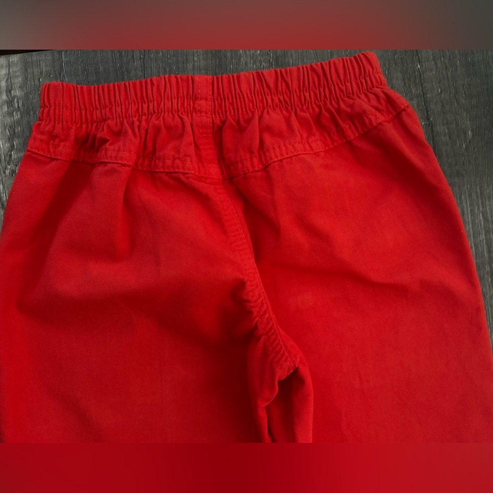 Kids Red Drawstring Utility Pants - Picture 4 of 7